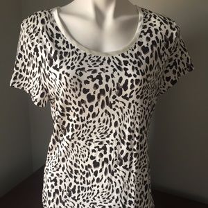 banana republic animal print top Size Lg